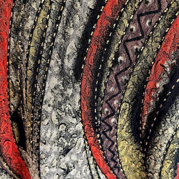 Maggie Barnes Plus Abstract Swirl Knit Top SIZE 1X Fall Autumn Casual Work Artsy - Picture 6 of 9